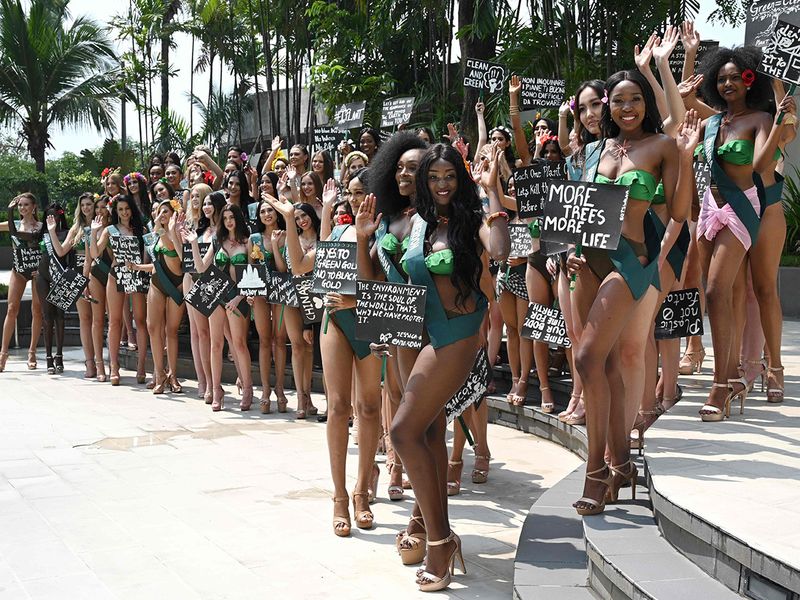 In pictures: Messages for Mother Earth from Miss Earth candidates